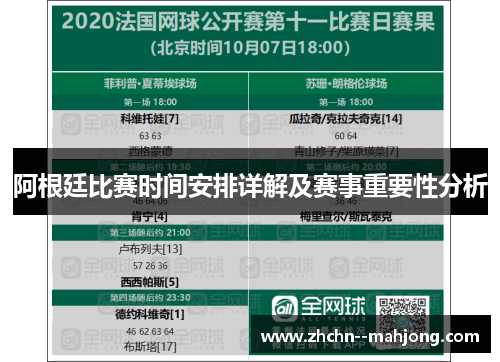 阿根廷比赛时间安排详解及赛事重要性分析